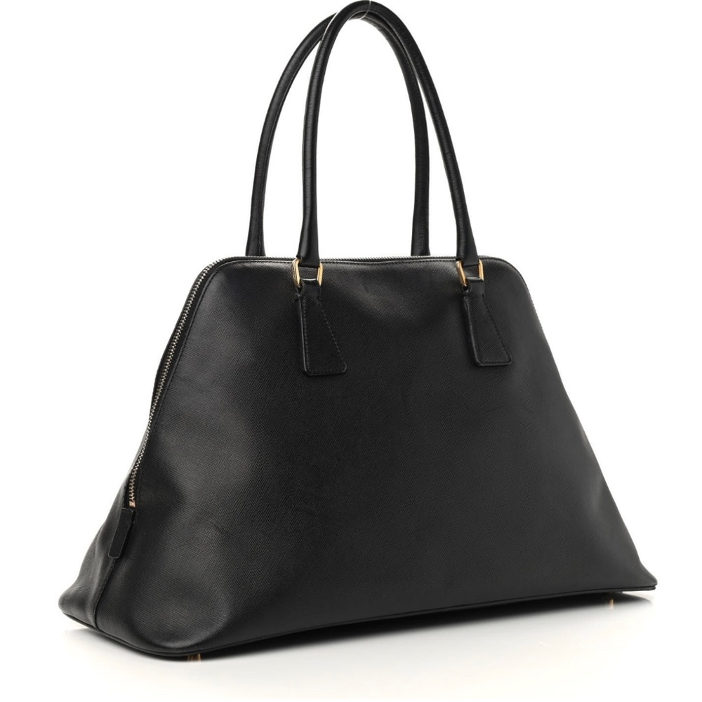 Authentic PRADA Saffiano Lux Large Promenade Tote in Black - Picture 6 of 11